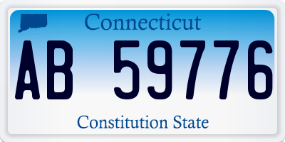 CT license plate AB59776