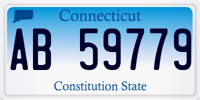 CT license plate AB59779