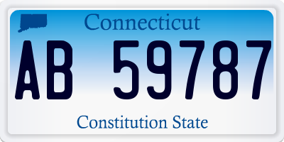 CT license plate AB59787