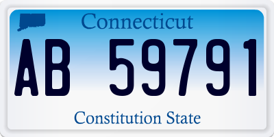 CT license plate AB59791