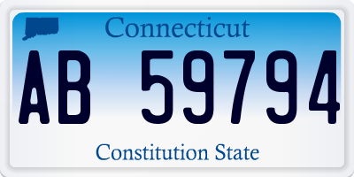 CT license plate AB59794