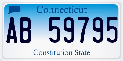 CT license plate AB59795