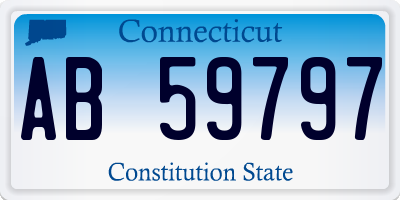 CT license plate AB59797