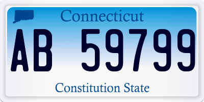 CT license plate AB59799