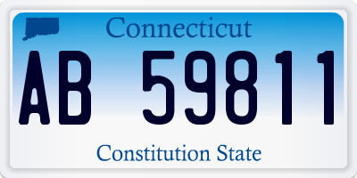 CT license plate AB59811