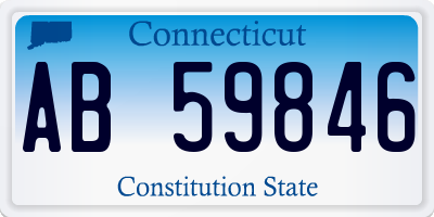 CT license plate AB59846