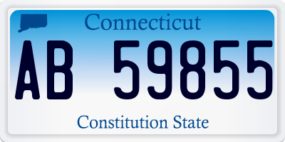 CT license plate AB59855