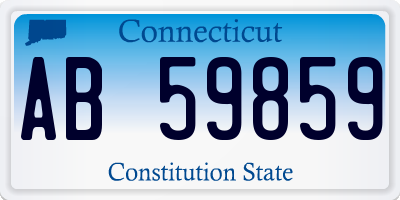 CT license plate AB59859