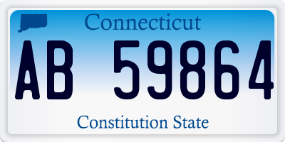 CT license plate AB59864