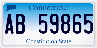 CT license plate AB59865