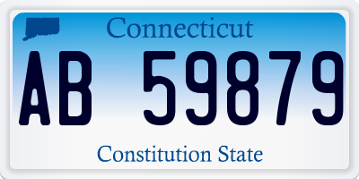 CT license plate AB59879