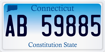 CT license plate AB59885