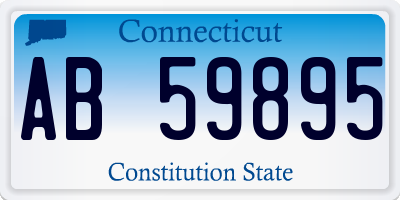 CT license plate AB59895