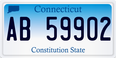 CT license plate AB59902