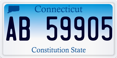 CT license plate AB59905