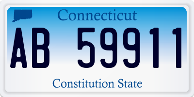 CT license plate AB59911