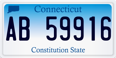 CT license plate AB59916