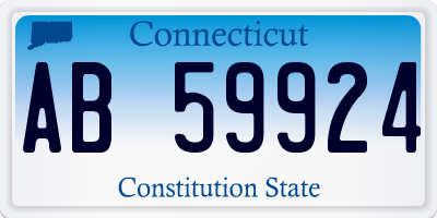 CT license plate AB59924