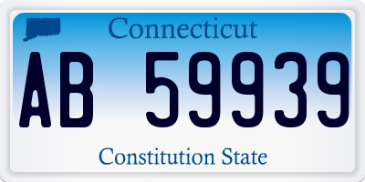 CT license plate AB59939