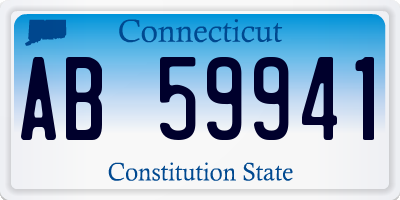 CT license plate AB59941