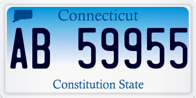 CT license plate AB59955