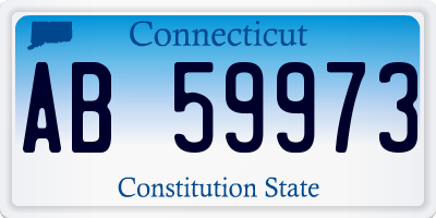 CT license plate AB59973