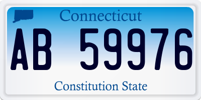 CT license plate AB59976