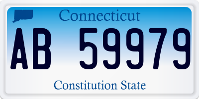 CT license plate AB59979