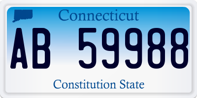 CT license plate AB59988