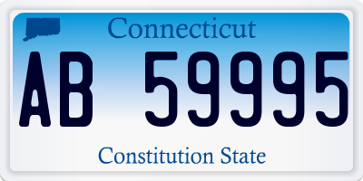 CT license plate AB59995