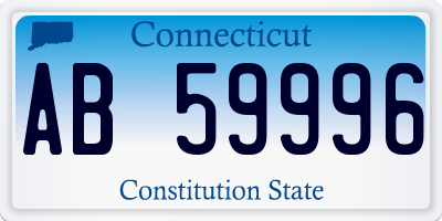 CT license plate AB59996