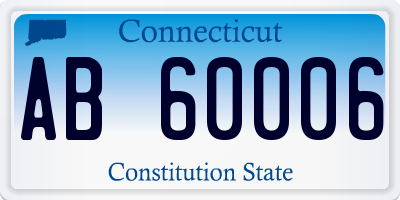 CT license plate AB60006