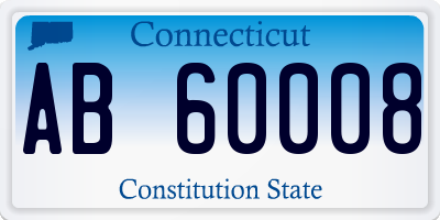 CT license plate AB60008