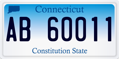 CT license plate AB60011