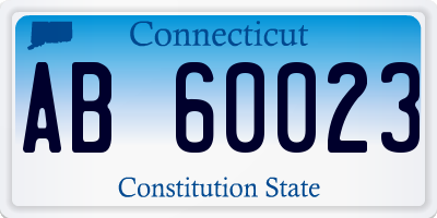 CT license plate AB60023