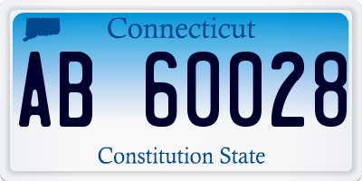 CT license plate AB60028