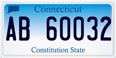 CT license plate AB60032