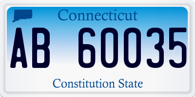 CT license plate AB60035