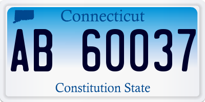 CT license plate AB60037