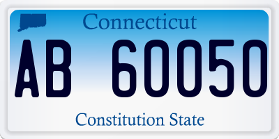 CT license plate AB60050