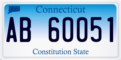 CT license plate AB60051