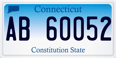CT license plate AB60052
