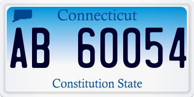 CT license plate AB60054