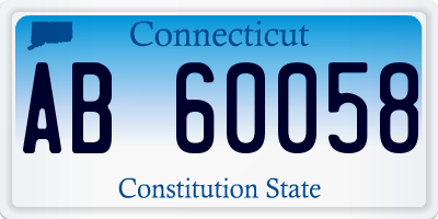 CT license plate AB60058