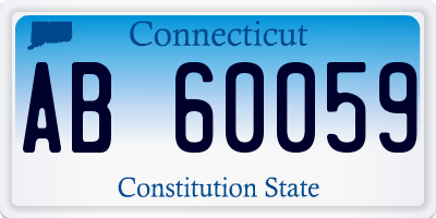 CT license plate AB60059