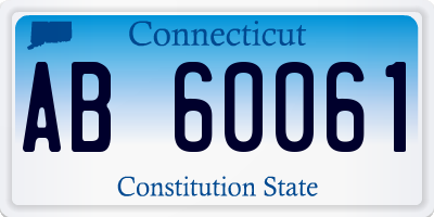 CT license plate AB60061