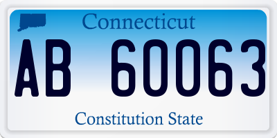 CT license plate AB60063