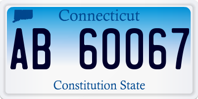 CT license plate AB60067