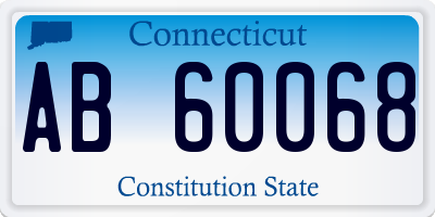 CT license plate AB60068