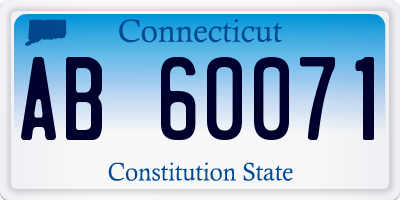 CT license plate AB60071